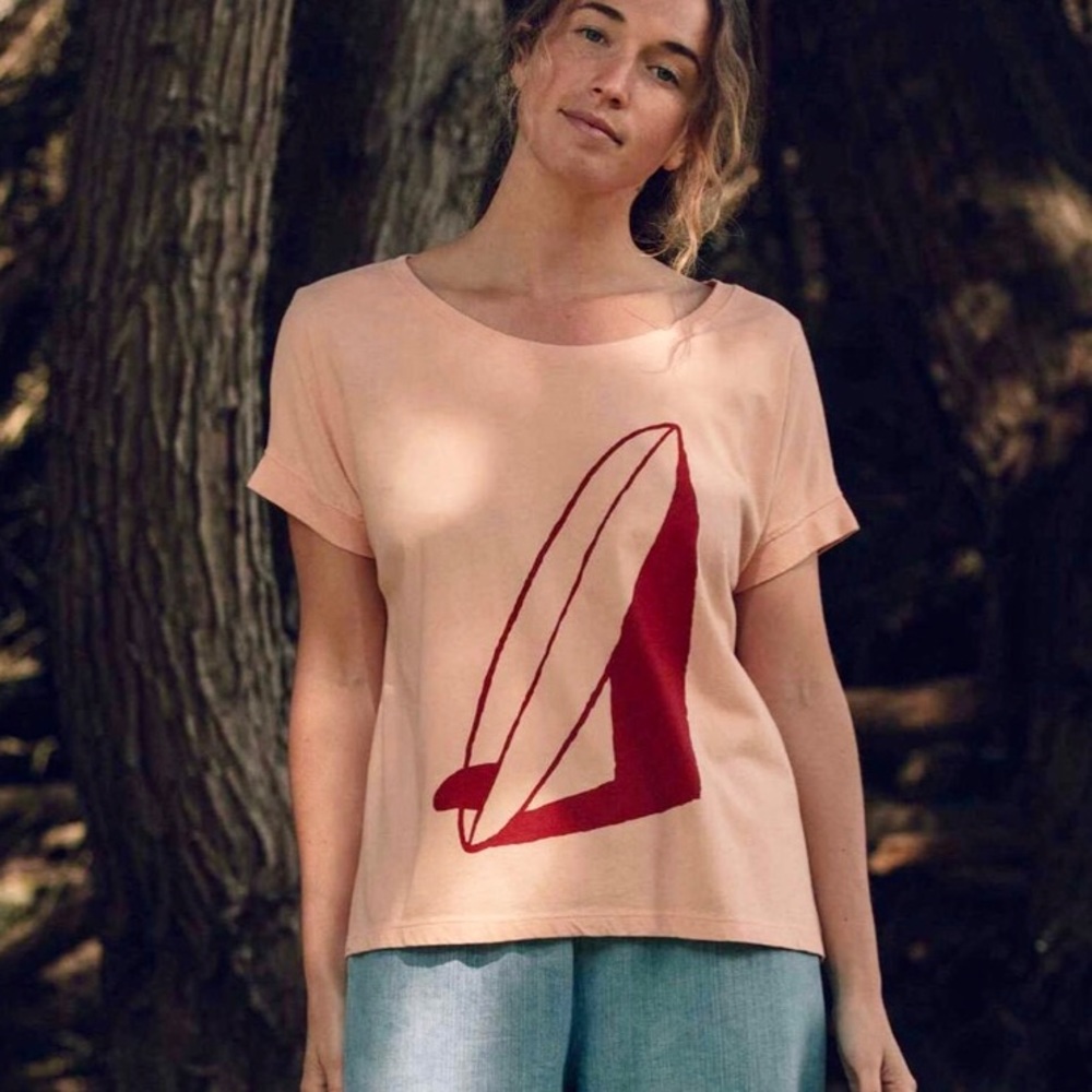‼️SOLD‼️Mollusk Surf T-Shirt Board Shadow M Blush Brand New - Picture 5 of 12